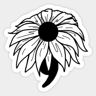 Semicolon Flower Sticker